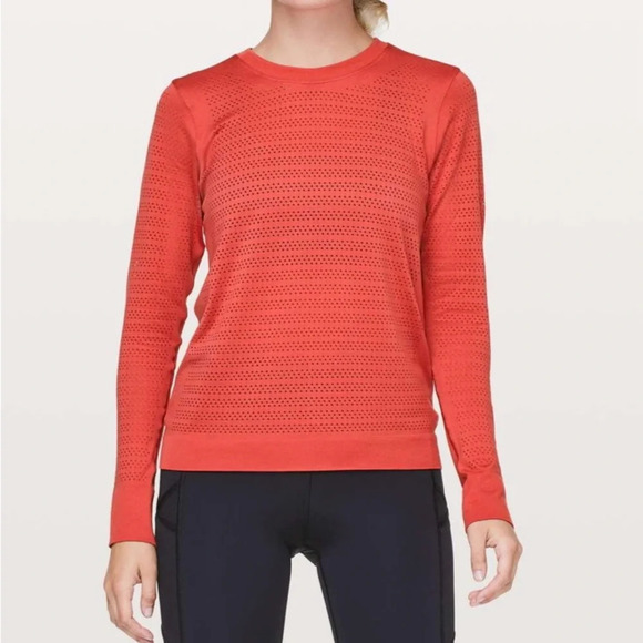 Lululemon 6 Breeze By Long Sleeve *Squad
Aries orange/red perforated long sleeve - Picture 1 of 10